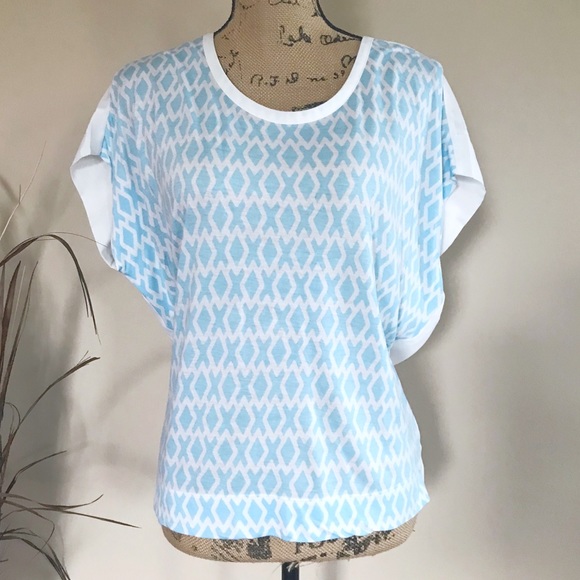 •GAP• soft knit chiffon back top {B22} - Picture 2 of 6